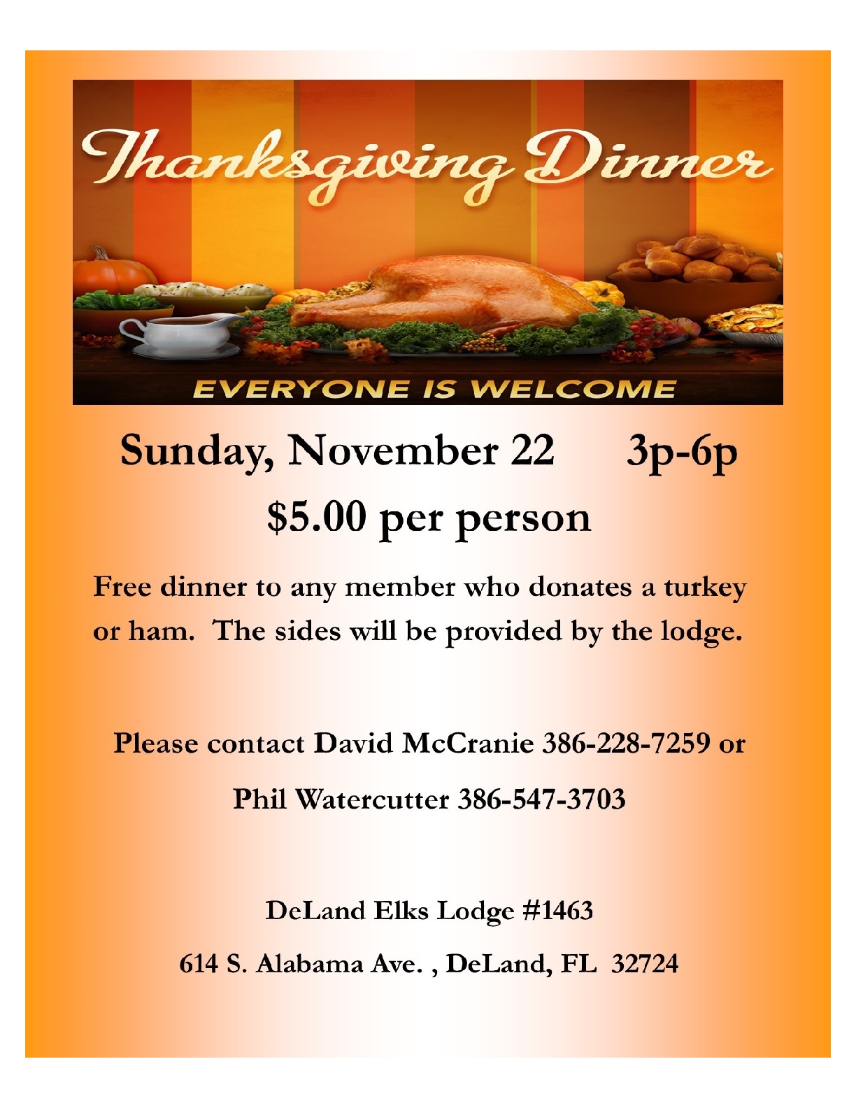 CALENDAR and EVENTS DeLand Elks 1463